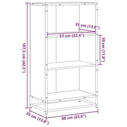 Berkfield Home Modern Book Cabinet Grey Sonoma 60x35x107.5 cm Engineered Wood - thumbnail 9