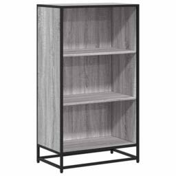 Berkfield Home Modern Book Cabinet Grey Sonoma 60x35x107.5 cm Engineered Wood - thumbnail 3