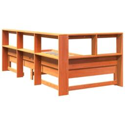 Berkfield Home Decorative Bookcase Bed without Mattress Wax Brown 90x200 cm Soli - thumbnail 9
