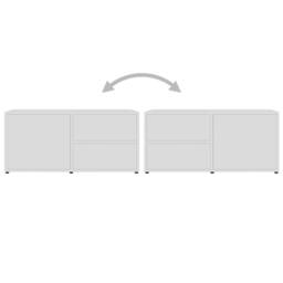 Berkfield Home TV Cabinet White 80x34x36 cm Engineered Wood - Size: 80 x 34 x 36 cm - thumbnail 9