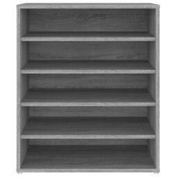 Berkfield Home Shoe Cabinet Grey Sonoma 60x35x70 cm Engineered Wood - Size: 60 x 35 x 70 cm - thumbnail 5