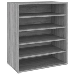 Berkfield Home Shoe Cabinet Grey Sonoma 60x35x70 cm Engineered Wood - Size: 60 x 35 x 70 cm - thumbnail 2