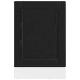 Berkfield Home Decorative Dishwasher Panel Porto Black 45x1, 5x67 cm Engineered Wood - thumbnail 4