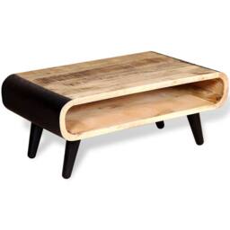 Berkfield Home Coffee Table Rough Mango Wood 90x55x39 cm - Size: 90 x 55 x 39 cm - thumbnail 4
