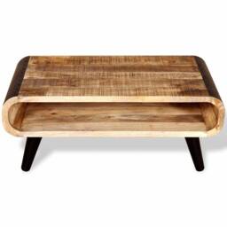 Berkfield Home Coffee Table Rough Mango Wood 90x55x39 cm - Size: 90 x 55 x 39 cm - thumbnail 6