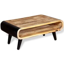 Berkfield Home Coffee Table Rough Mango Wood 90x55x39 cm - Size: 90 x 55 x 39 cm - thumbnail 5