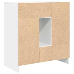 Berkfield Home Sideboard with Drawers & Doors White 70.5x34x74.5 cm - thumbnail 8