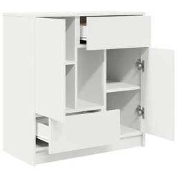 Berkfield Home Sideboard with Drawers & Doors White 70.5x34x74.5 cm - thumbnail 5