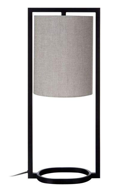 Orsina Metal Table Lamp, Minimalist & Elegant Table Lamp for Modern Homes, Grey Shade Modern Table Lamp, Table Lamp in Black - image 1