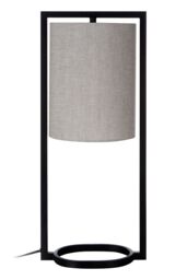Orsina Metal Table Lamp, Minimalist & Elegant Table Lamp for Modern Homes, Grey Shade Modern Table Lamp, Table Lamp in Black - thumbnail 1