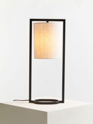 Orsina Metal Table Lamp, Minimalist & Elegant Table Lamp for Modern Homes, Grey Shade Modern Table Lamp, Table Lamp in Black - thumbnail 3
