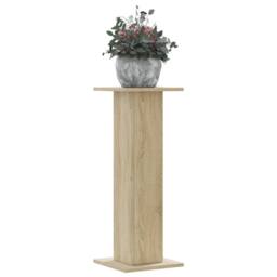 Berkfield Home Plant Stands 2 pcs Sonoma Oak 30x30x80 cm Engineered Wood in Light Tan - Size: 30 x 30 x 80 cm - thumbnail 2