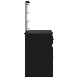 Berkfield Home Beautiful Dressing Table with LED Lights Black 90x42x132.5 cm - thumbnail 6