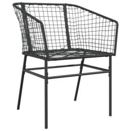 Berkfield Home Beautiful Garden Chairs 2 pcs Black Poly Rattan - thumbnail 4