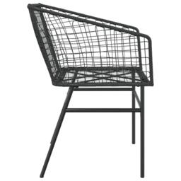 Berkfield Home Beautiful Garden Chairs 2 pcs Black Poly Rattan - thumbnail 6