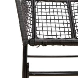 Berkfield Home Beautiful Garden Chairs 2 pcs Black Poly Rattan - thumbnail 8