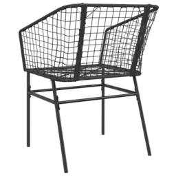 Berkfield Home Beautiful Garden Chairs 2 pcs Black Poly Rattan - thumbnail 7