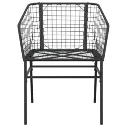Berkfield Home Beautiful Garden Chairs 2 pcs Black Poly Rattan - thumbnail 5