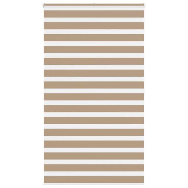 Berkfield Home Zebra Blind Sand Brown 120x200 cm Fabric Width 115.9 cm Polyester in Light Brown - image 1