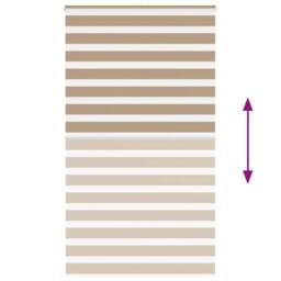 Berkfield Home Zebra Blind Sand Brown 120x200 cm Fabric Width 115.9 cm Polyester in Light Brown - thumbnail 5