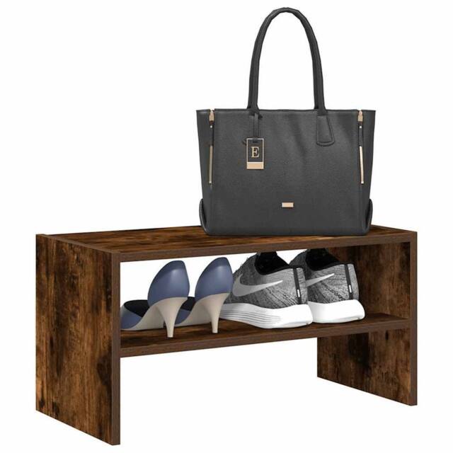 Berkfield Home Shoe Rack Stackable Smoked Oak 60x30x30.5 cm in Brown - image 1