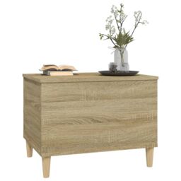 Berkfield Home Coffee Table Sonoma Oak 60x44.5x45 cm Engineered Wood in Brown - thumbnail 4