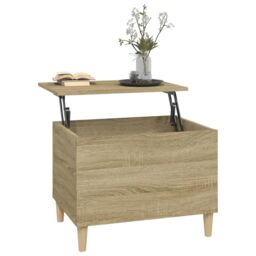 Berkfield Home Coffee Table Sonoma Oak 60x44.5x45 cm Engineered Wood in Brown - thumbnail 5