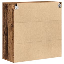 Berkfield Home Wall Cabinet Old Wood 80x33x80 cm Engineered Wood in Brown - Size: 80 x 33 x 80 cm - thumbnail 8