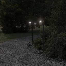 Berkfield Home Outdoor Floor Lamps 3pcs Black 100 cm Stainless Steel