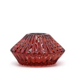 Serenityy Flower Flip Dinner Candle Tealight Holder - Vampire Red - thumbnail 1