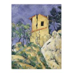 "Artery8 The House with the Cracked Walls Cezanne Wall Art Poster Print - Size: W12"" x H16""" - thumbnail 1