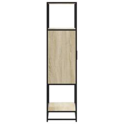 Berkfield Home Highboard Sonoma Oak 68x35x139 cm Engineered Wood & Metal in Light Brown - Size: 68 x 35 x 139 cm - thumbnail 5