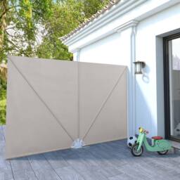Berkfield Home Collapsible Terrace Side Awning Cream 300x200 cm
