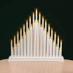 Marco Paul Traditional White 33 Candle Christmas Candle Bridge Tower Warm White Flameless Candles - thumbnail 2