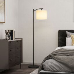 HOMCOM LED Floor Lamp with Dimmable Colours Temperature & Brightness, Black - thumbnail 1