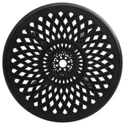 Berkfield Home Garden Table Black 78x78x72 cm Cast Aluminium - Size: 78 x 78 x 72 cm - thumbnail 3
