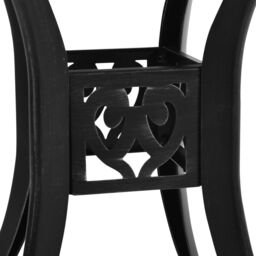 Berkfield Home Garden Table Black 78x78x72 cm Cast Aluminium - Size: 78 x 78 x 72 cm - thumbnail 4