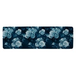 Benjamin Tate Design Winter Blue Roses Runner Rug in Natural - Size: 67 cm x 230 cm - thumbnail 1
