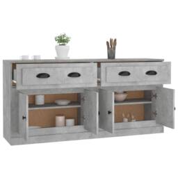 Berkfield Home Sideboards 2 pcs Concrete Grey Engineered Wood - thumbnail 5