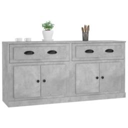 Berkfield Home Sideboards 2 pcs Concrete Grey Engineered Wood - thumbnail 4