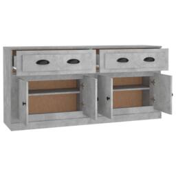 Berkfield Home Sideboards 2 pcs Concrete Grey Engineered Wood - thumbnail 6