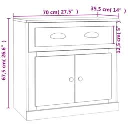 Berkfield Home Sideboards 2 pcs Concrete Grey Engineered Wood - thumbnail 9
