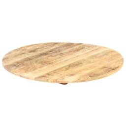 Berkfield Home Table Top Solid Mango Wood Round 15-16 mm 50 cm in Brown - thumbnail 6