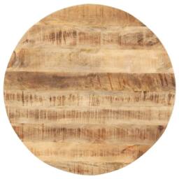 Berkfield Home Table Top Solid Mango Wood Round 15-16 mm 50 cm in Brown - thumbnail 2