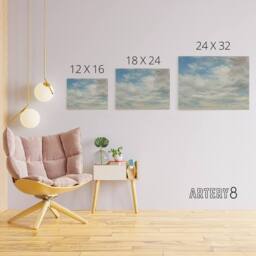 "Artery8 John Constable Clouds Canvas Wall Art Print in Blue - Size: W24"" x H32""" - thumbnail 4