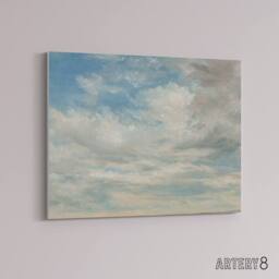 "Artery8 John Constable Clouds Canvas Wall Art Print in Blue - Size: W24"" x H32""" - thumbnail 2