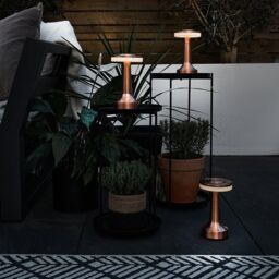 ValueLights Set of 3 Talence Copper LED Touch Table Lamp - thumbnail 1