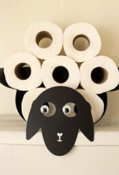Marco Paul Black Sheep Toilet Roll Storage Toilet Roll Holder - thumbnail 3
