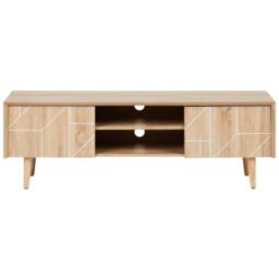 "Wyld and Coco 70"" TV Stand Light Brown with 2 Cabinets" - thumbnail 4
