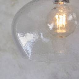 Netlighting Livorno Dome Pendant Hammered Glass in Grey - thumbnail 5